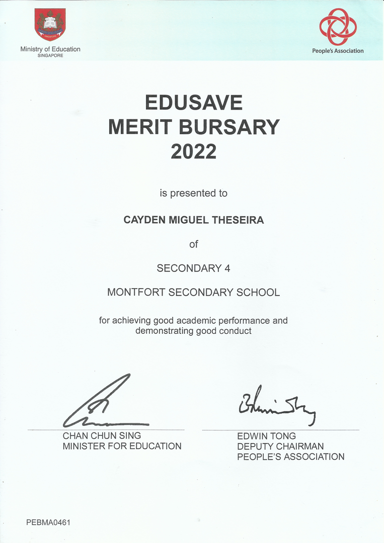 Edusave Merit Bursary 2022
