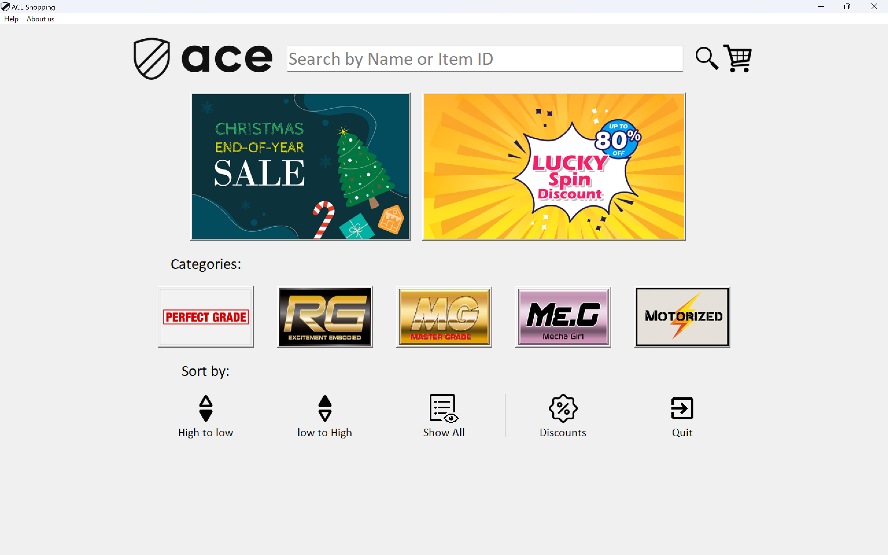Homepage UI