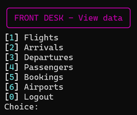 Front Desk dashboard